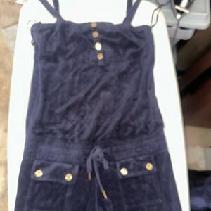 Juicy Couture Dark Blue Romper with Gold Details